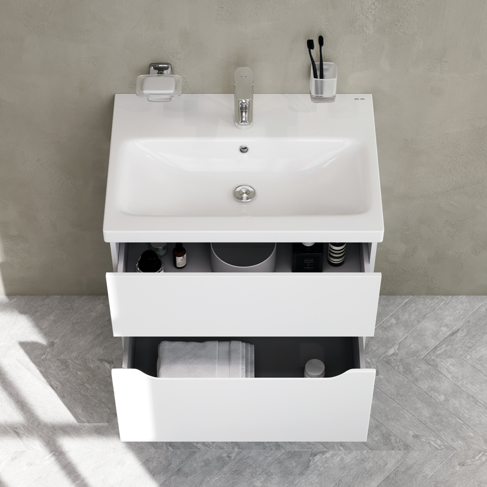Тумба с раковиной AM.PM GEM S подвесная 60 см M91-FHX0602-WC0602WG38