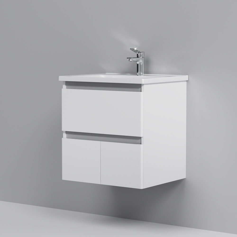 Тумба підвісна AM.PM X - Joy 55 см з умивальником M85-FHX0553-WC0553WG38