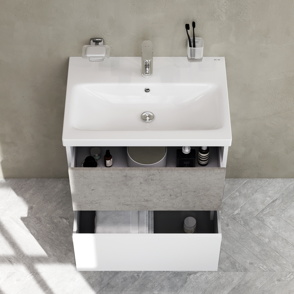 Тумба підвісна AM.P GEM S 60 см з умивальником (M91-FHX0602-WC0602BF38)