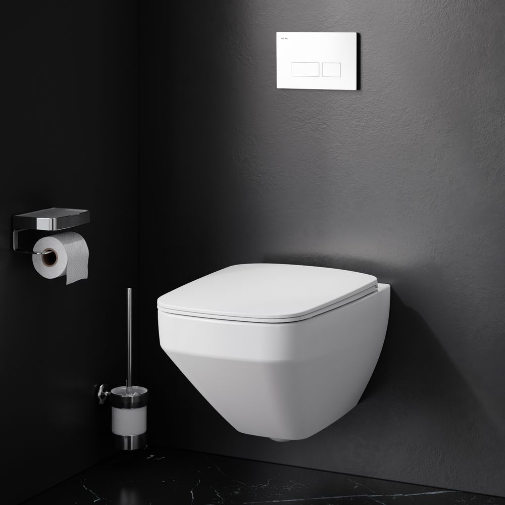 Унітаз підвісний AM.PM Inspire V2.0 безободковий FlashClean з сидінням Slim Soft Close (C50A1700SC)