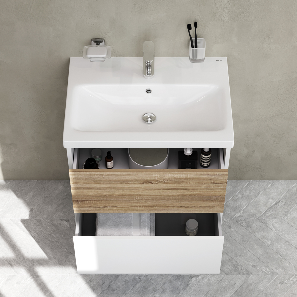 Тумба підвісна AM.PM GEM S 60 см з умивальником M91-FHX0602-WC0602WF38