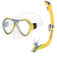 Набір маска і трубка Aqua Speed ​​AURA + EVO 5574 жовтий OSFM 5908217655745