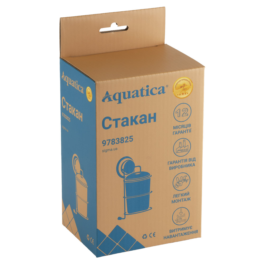 Склянка Aquatica на вакуумній присосці s38 73×100×163мм (9783825)