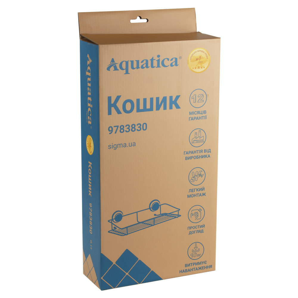 Корзина Aquatica на вакуумных присосках s38 354×175×87мм (9783830)
