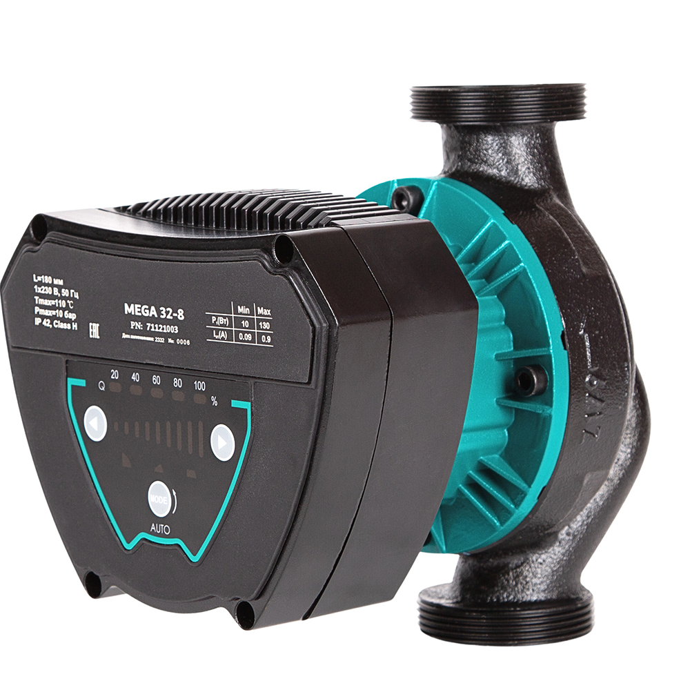 Циркуляційний насос Aquatica GPA25-6/180 IV енергозберігаючий, 6-90Вт Hmax 6м Qmax 92л/хв Ø1½" 180мм + гайки (774071)
