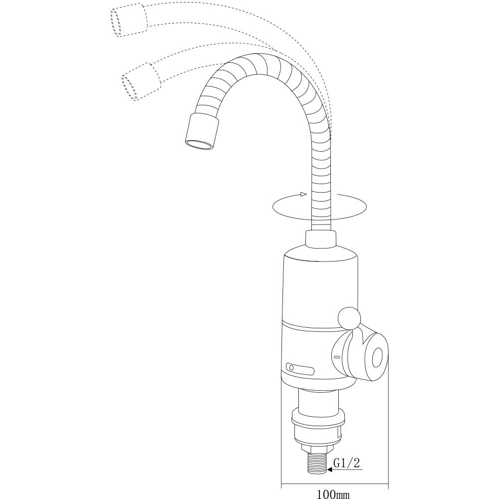 Кран-водонагрівач проточний Aquatica NZ-6B312W 3.0 кВт (9797143)