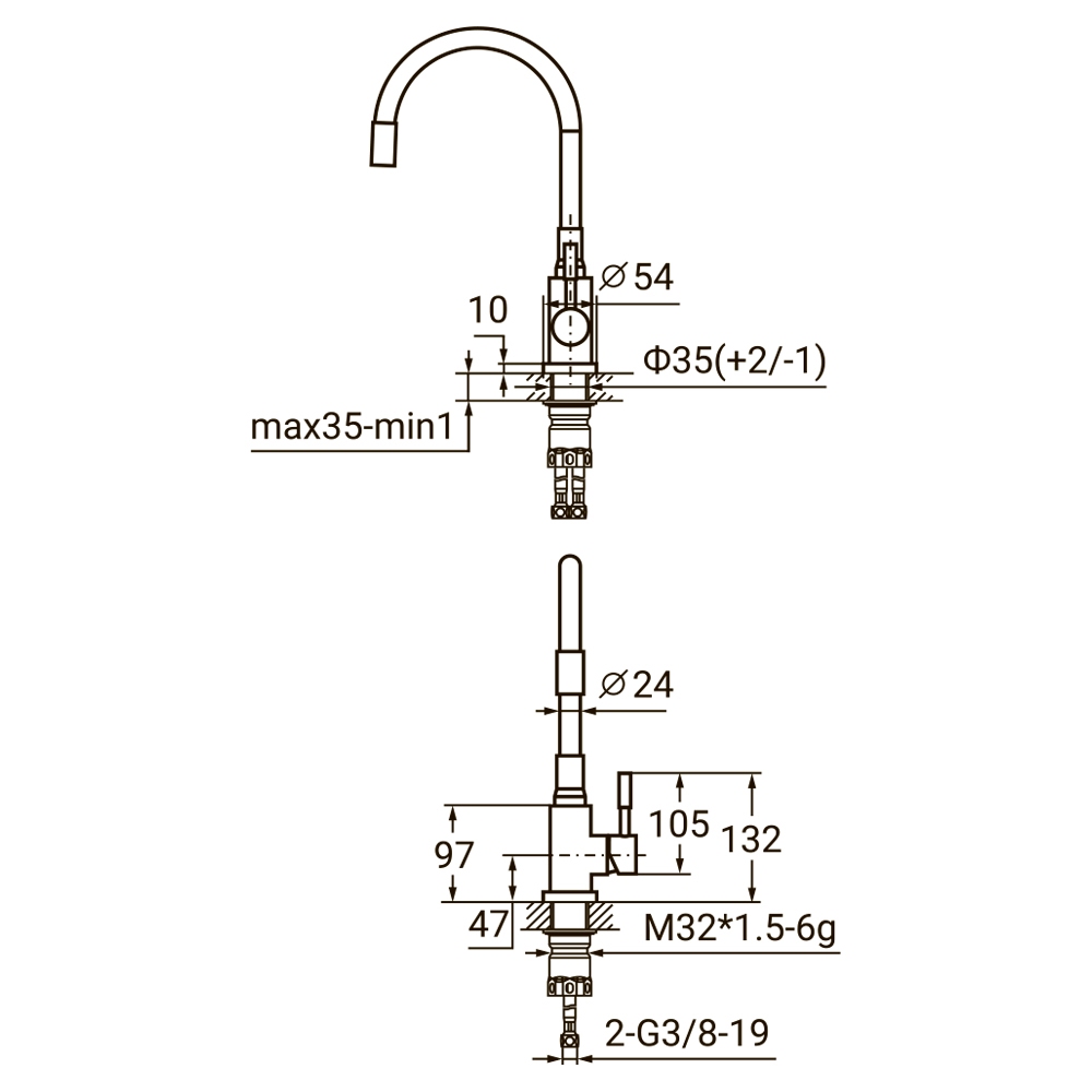 Змішувач для кухні Aquatica KT-4B570P 9722131