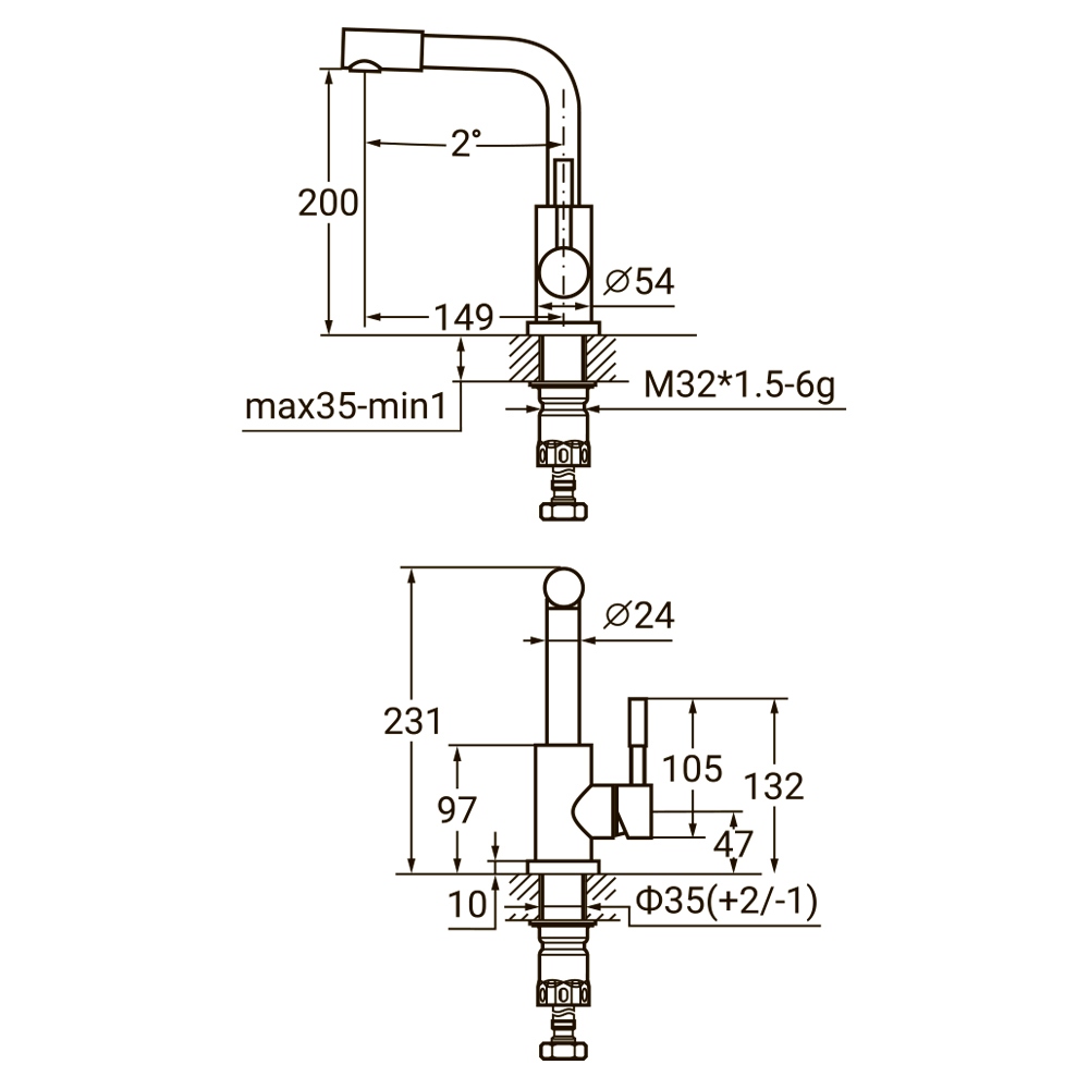Змішувач для раковини Aquatica KT-1A370P 9722021