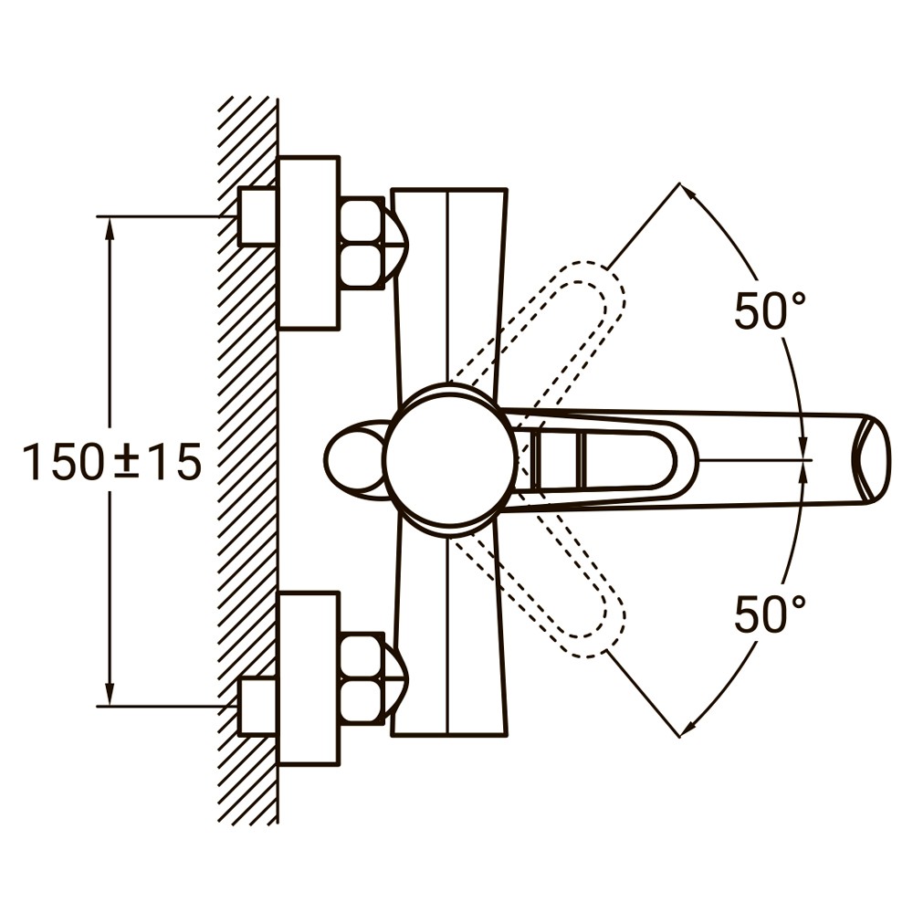 Смеситель для ванны AQUATICA HK-2C130C 9732210