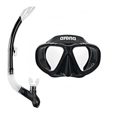 Набір маска і трубка Arena PREMIUM SNORKELING SET чорний OSFM ‎3468336174364