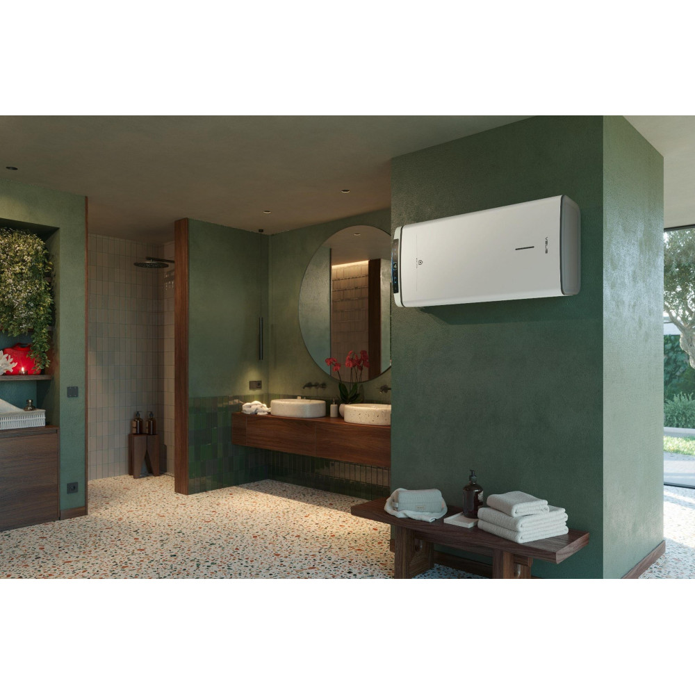 Водонагреватель Ariston VELIS PRO DRY WIFI 100 EU 100 л, 3.0 кВт, "сухой" ТЭН, универсальный, прямоугольный, белый (3100910)