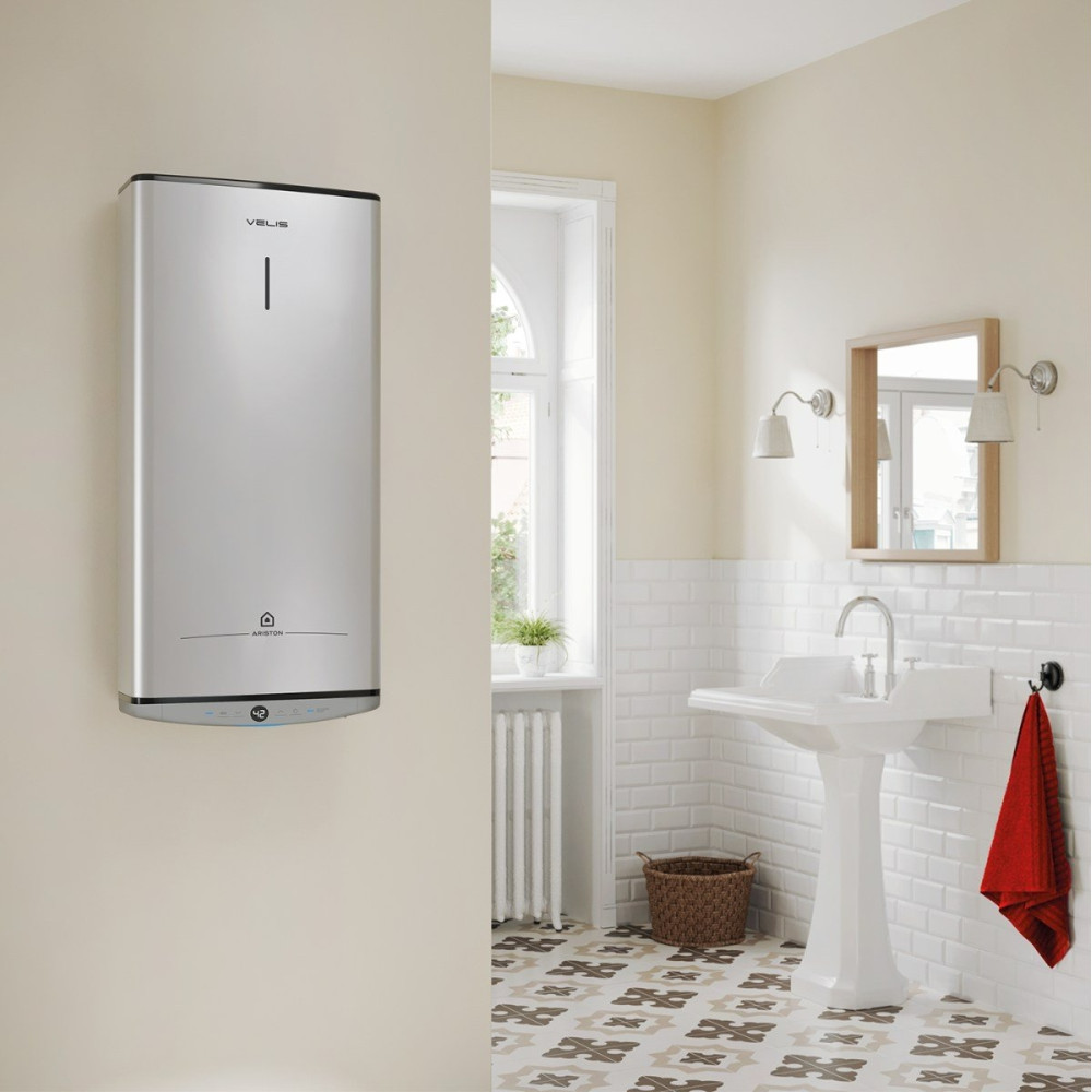 Водонагреватель Ariston VELIS TECH 100 EU 100 л, 3 кВт, "мокрый" ТЭН, универсальный, прямоугольный, серый (3100919)