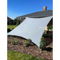 Тент-парус сонцезахисний Biotol ShadeRoof 5мх4м сірий 95% 140 г/м² HDPE