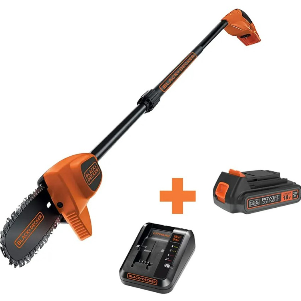 Висоторіз акумуляторний зі штангою Black&Decker з АКБ та ЗП GPC1820L20