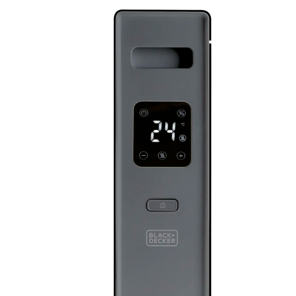 Конвекторний обігрівач BLACK+DECKER 2,0 кВт, площа обігріву 20 кв.м., підлоговий, чорний (BXCSH2001E)