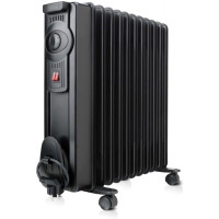 Масляный обогреватель BLACK+DECKER 2,0 кВт, площадь обогрева 20 кв.м., напольный, черный (BXRA2000E)