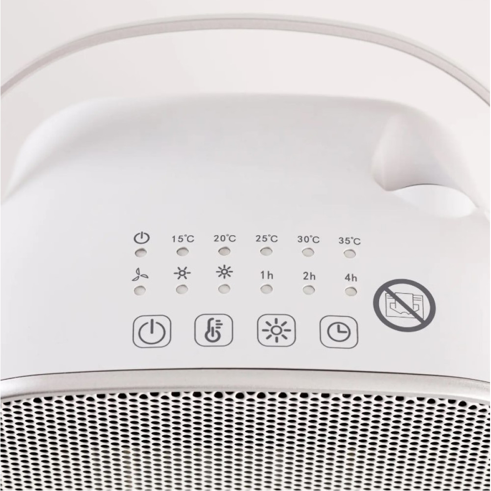 Тепловентилятор BLACK+DECKER 1500 Вт, площа обігріву 15 кв.м., настільний, білий (BXSH1505E)