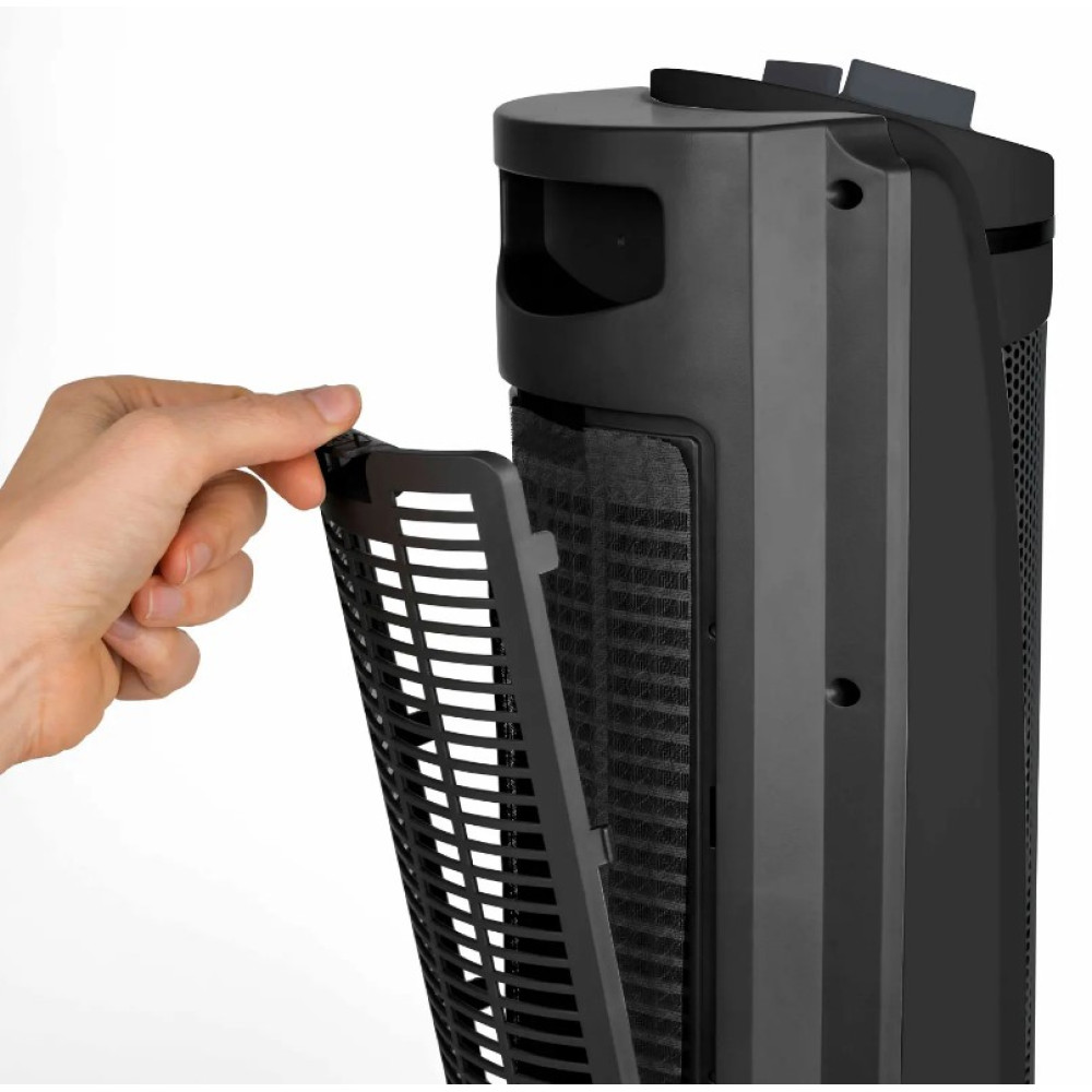 Тепловентилятор BLACK+DECKER 2,0 кВт, площадь обогрева 20 кв.м., напольный, черный (BXSH2002E)