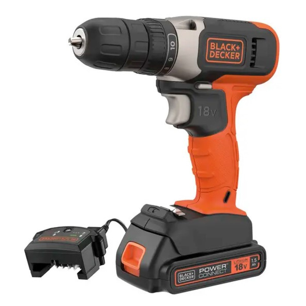 Акумуляторний дриль-шурупокрут Black&Decker з АКБ та ЗП BCD001C1