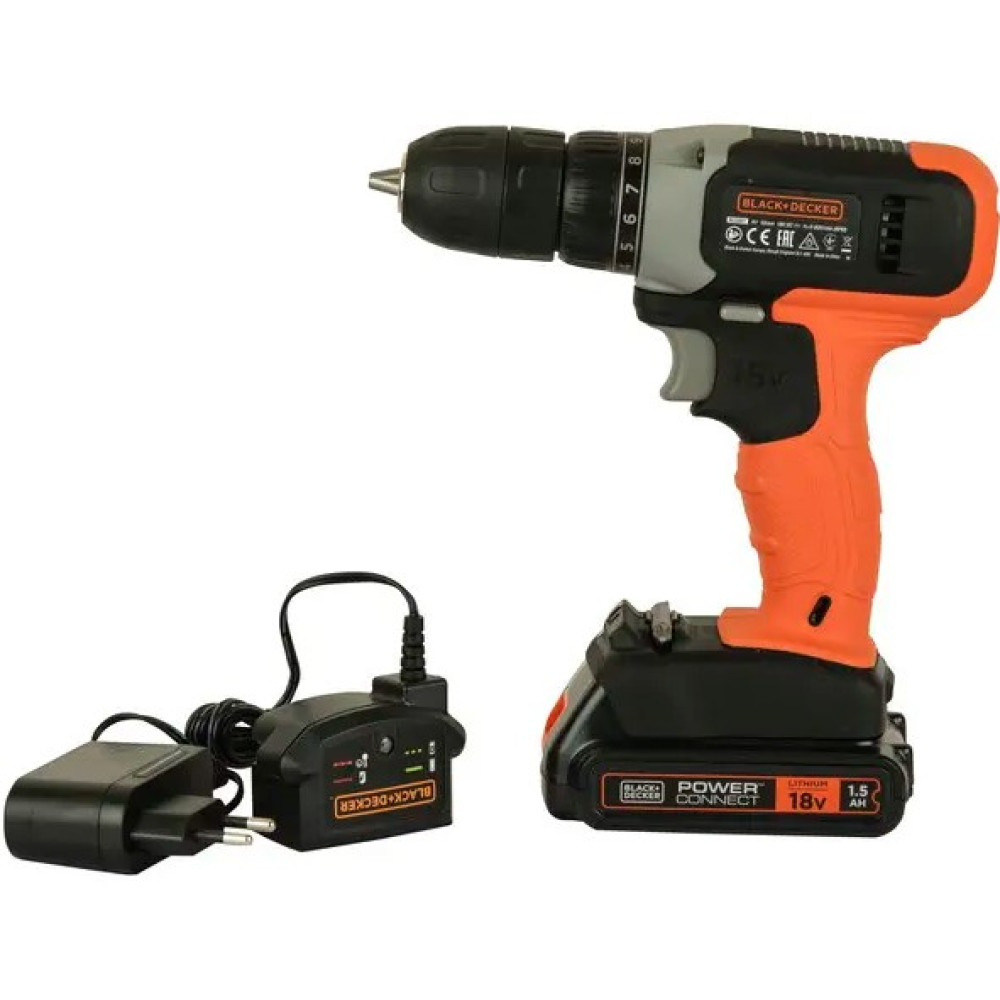 Акумуляторний дриль-шурупокрут Black&Decker з АКБ та ЗП BCD001C1