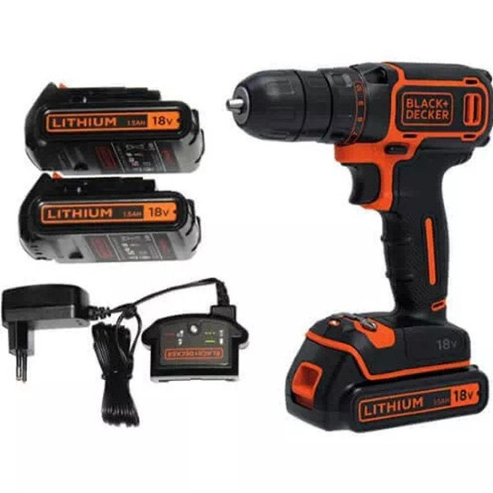 Акумуляторний дриль-шурупокрут Black&Decker з АКБ та ЗП BDCDC18B