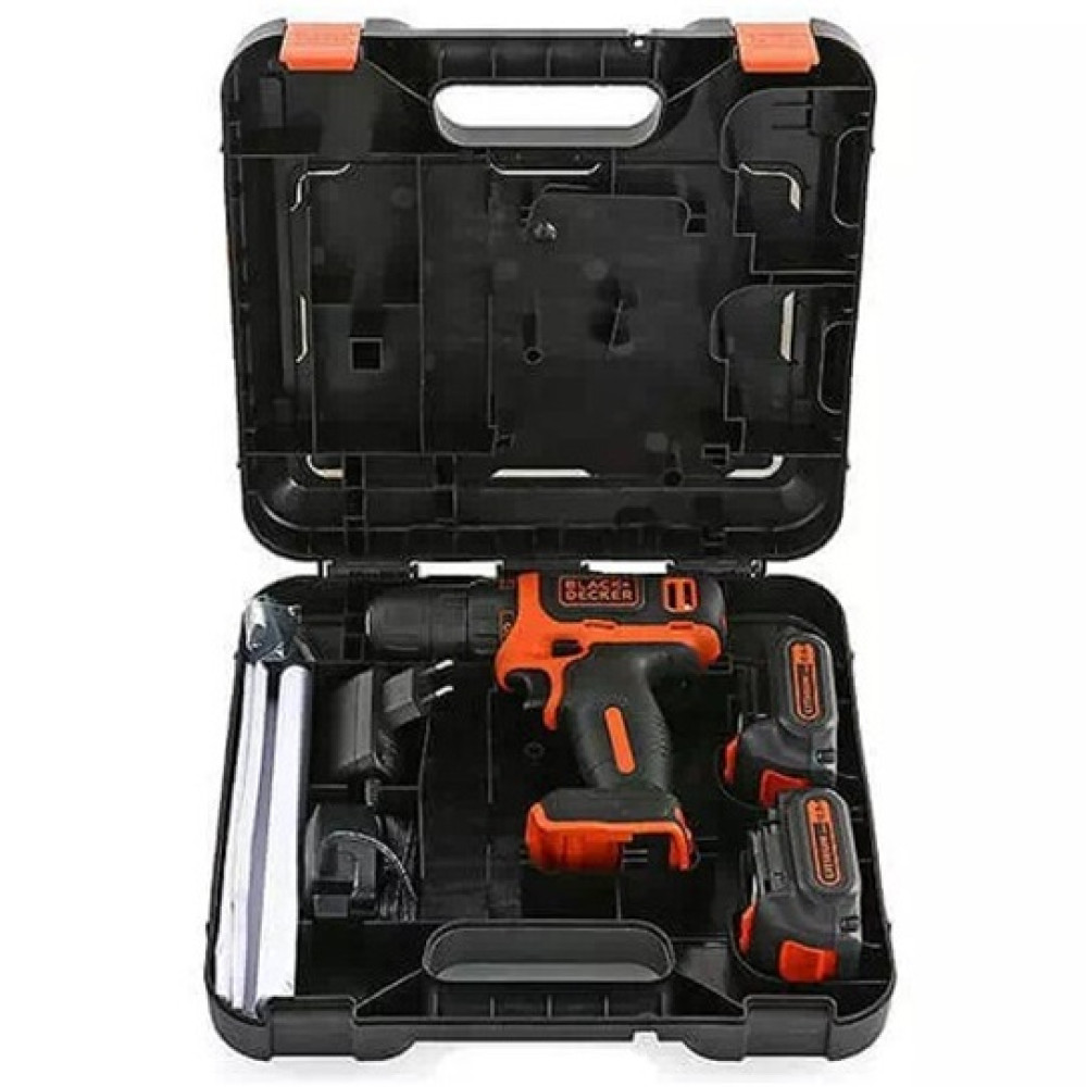 Аккумуляторная дрель-шуруповерт Black Decker с АКБ и ЗУ BDCDD12KB