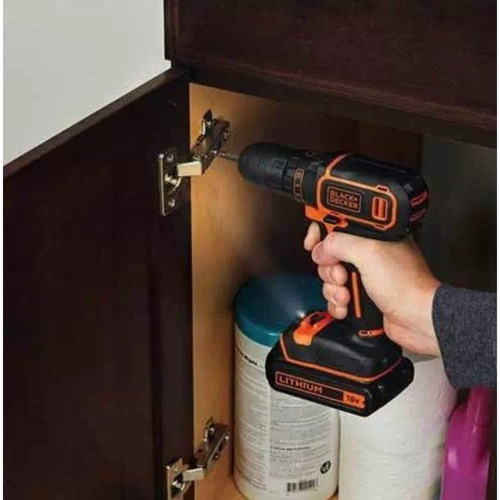 Акумуляторний дриль-шурупокрут Black&Decker без АКБ та ЗП BDCDD18N