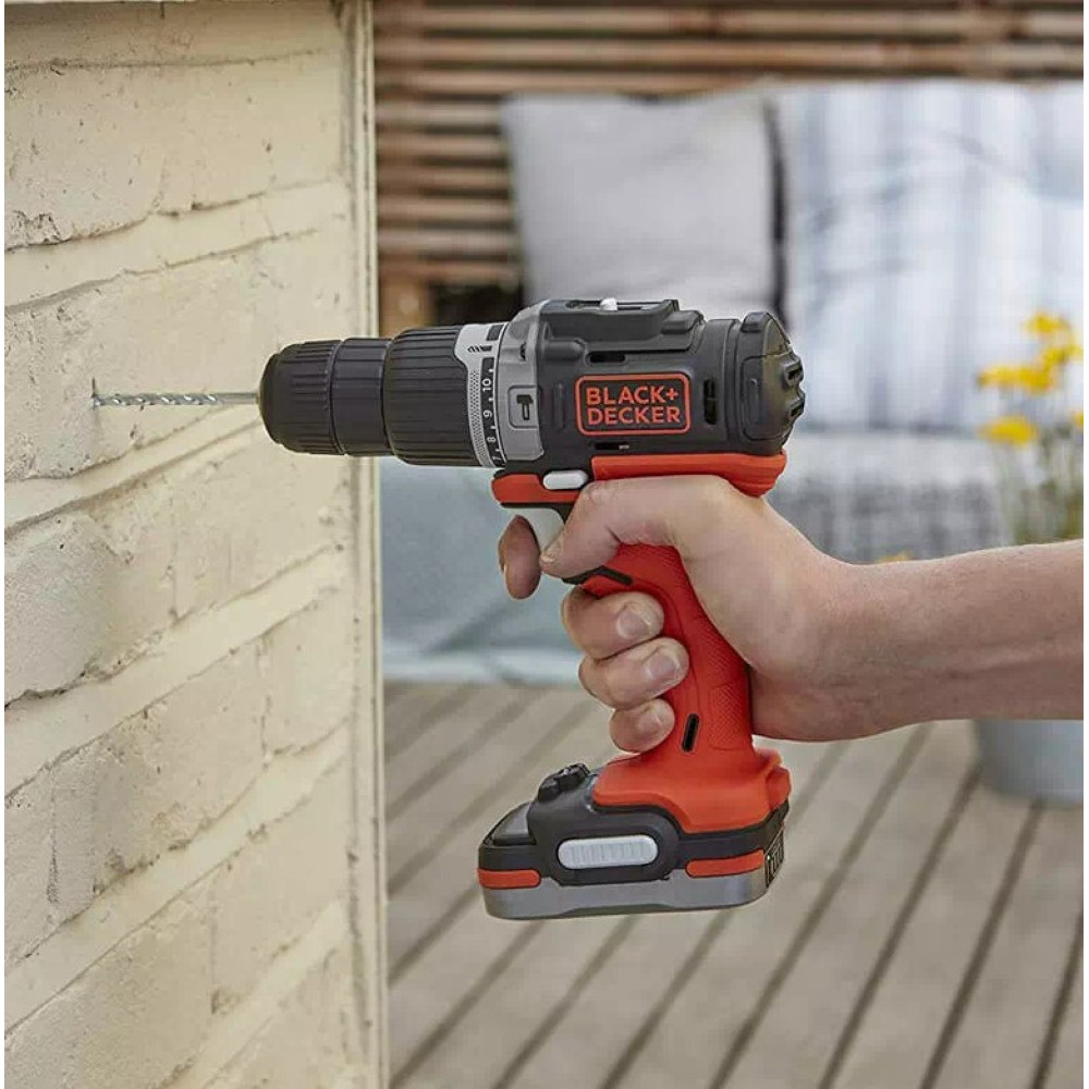 Дриль-шурупокрут акумуляторний безщітковий ударний Black&Decker з АКБ та ЗП BDCHD12S1