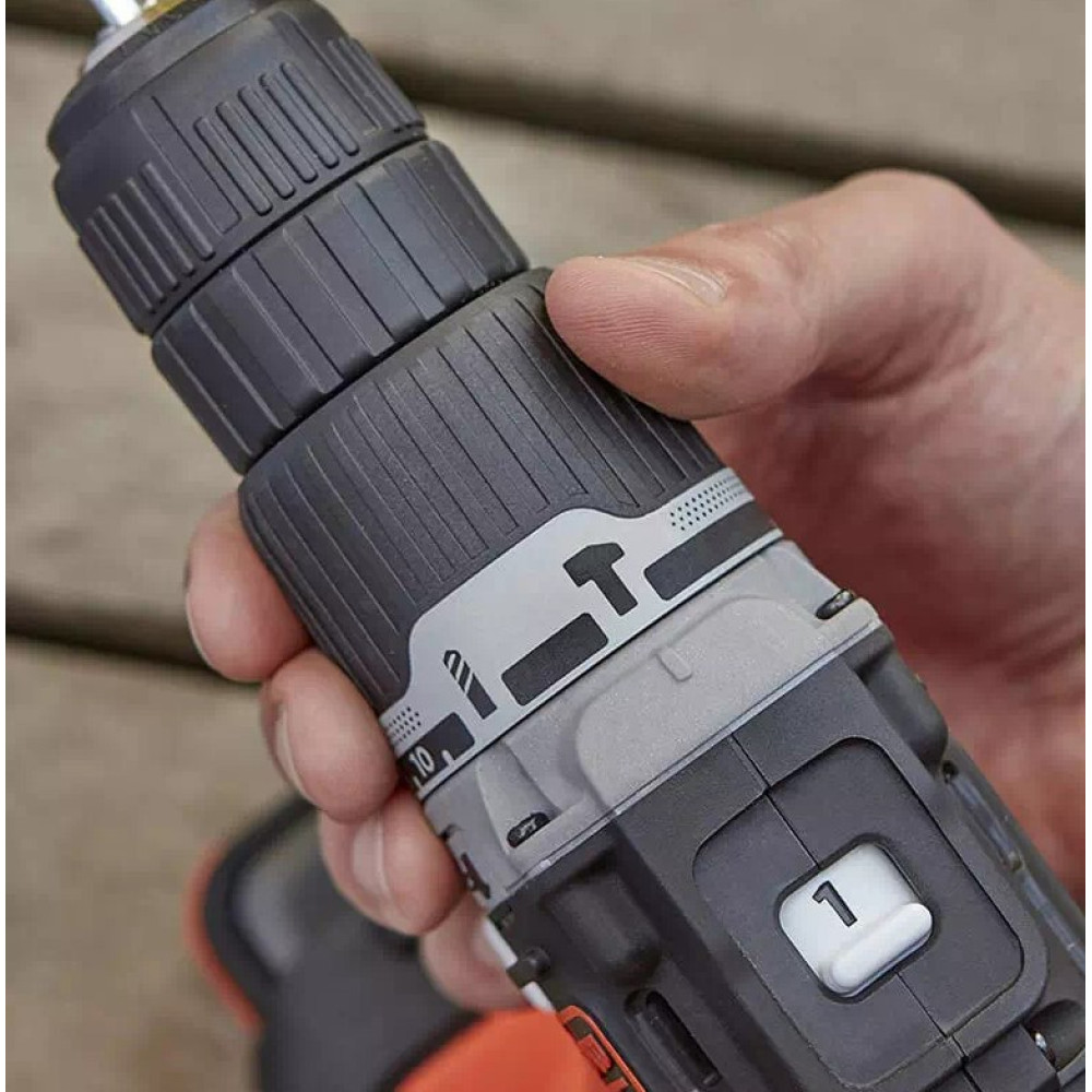 Дриль-шурупокрут акумуляторний безщітковий ударний Black&Decker з АКБ та ЗП BDCHD12S1