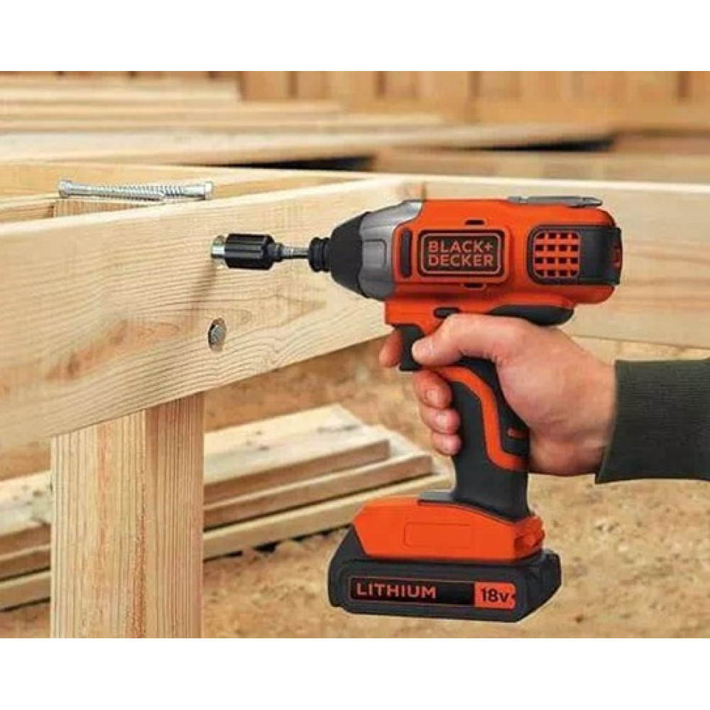 Шурупокрут ударний акумуляторний безщітковий BLACK+DECKER BDCIM18N  без АКБ та ЗП 