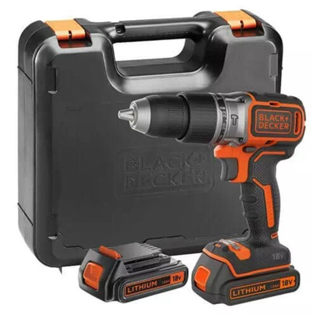 Дриль-шурупокрут акумуляторний безщітковий ударнийBlack&Decker з АКБ та ЗП BL188KB