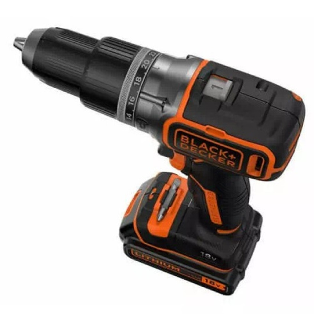 Дриль-шурупокрут акумуляторний безщітковий ударнийBlack&Decker з АКБ та ЗП BL188KB