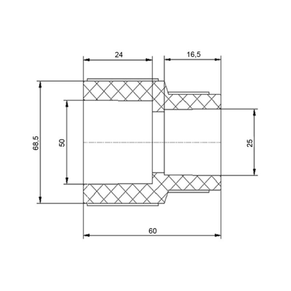 Муфта PPR Blue Ocean 50х25 редукционная SD00006354