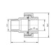 Згін "Американка" PPR Blue Ocean 50х1" 1/2 ЗР SD00003438