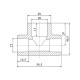 Трійник PPR Blue Ocean 25х20х25 редукційний SD00009207
