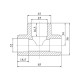 Трійник PPR Blue Ocean 32х25х32 редукційний SD00009211