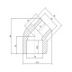 Кутник PPR Blue Ocean 25, 45° ВЗ SD00009956