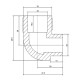 Кутник PPR Blue Ocean 25, 90° ВЗ SD00009959