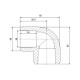 Кутник PPR Blue Ocean 50, 90° SD00009975