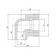 Кутник PPR Blue Ocean 25х1/2", 90° ВР SD00009988