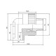 Кутник PPR Blue Ocean настінний з кріпленням 25х3/4", 90° НР SD00010052