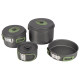 Набір посуду Bo-Camp Explorer 4 Pieces Hard Anodized Grey/Green (2200244) (DAS301407)