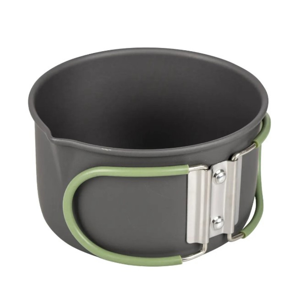 Набір посуду Bo-Camp Explorer 4 Pieces Hard Anodized Grey/Green (2200244) (DAS301407)