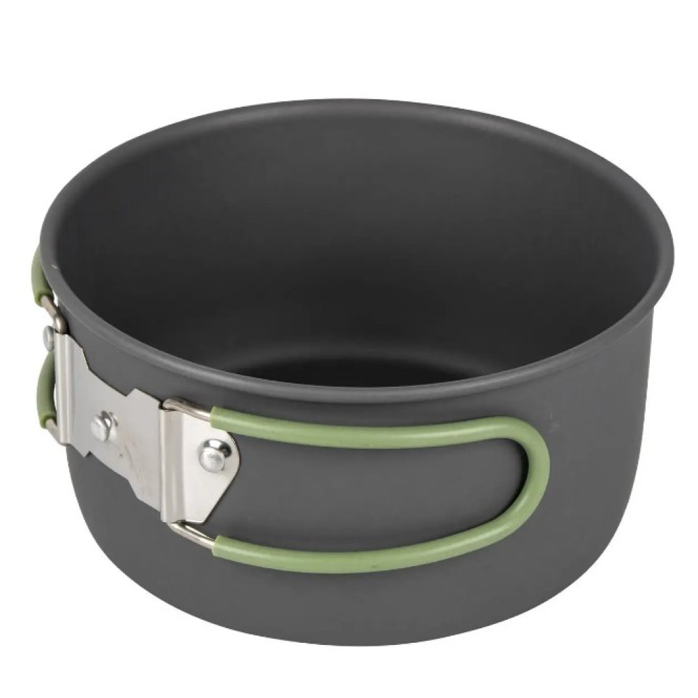 Набір посуду Bo-Camp Explorer 4 Pieces Hard Anodized Grey/Green (2200244) (DAS301407)