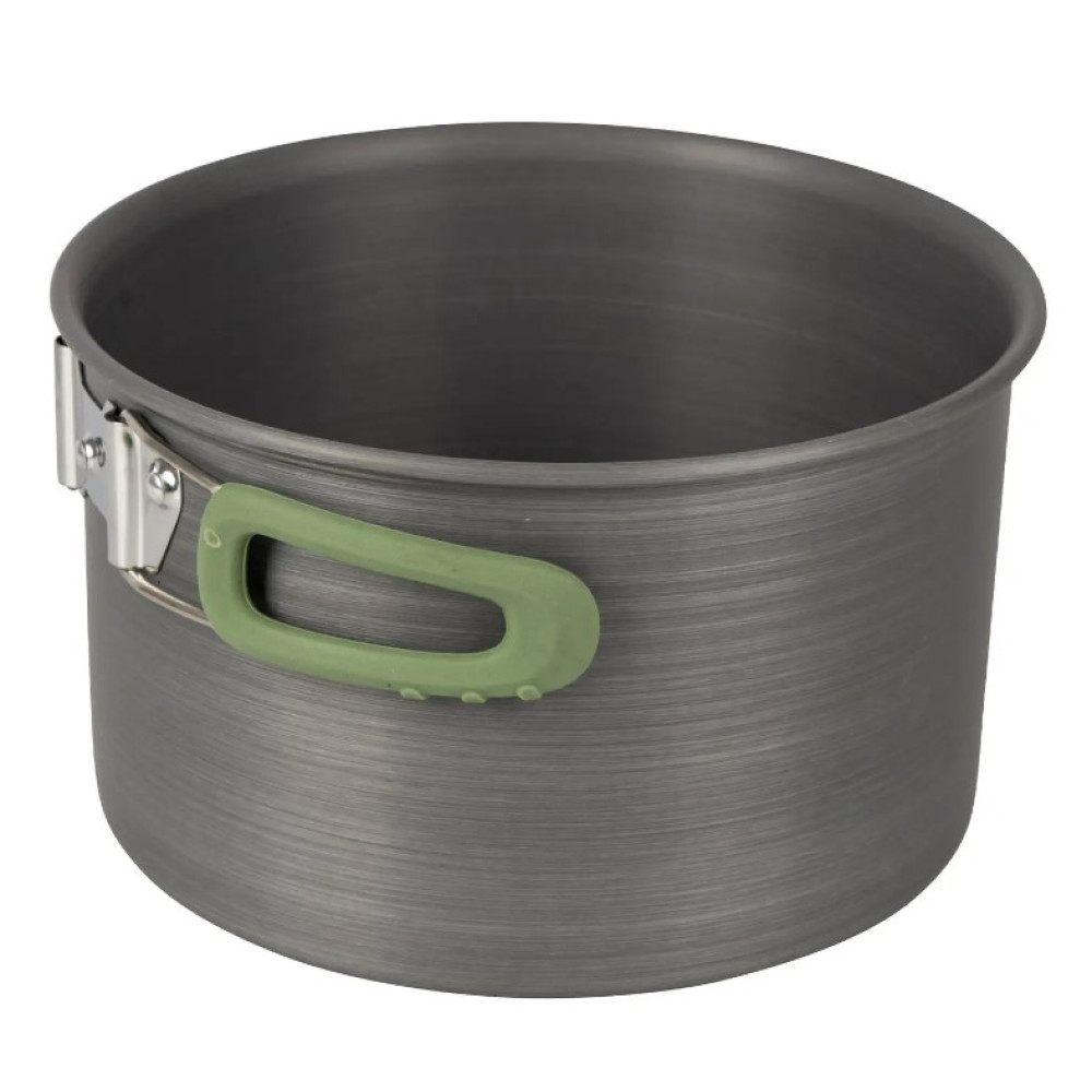 Набір посуду Bo-Camp Explorer 4 Pieces Hard Anodized Grey/Green (2200244) (DAS301407)