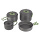 Набір посуду Bo-Camp Explorer 4 Pieces Hard Anodized Grey/Green (2200244) (DAS301407)