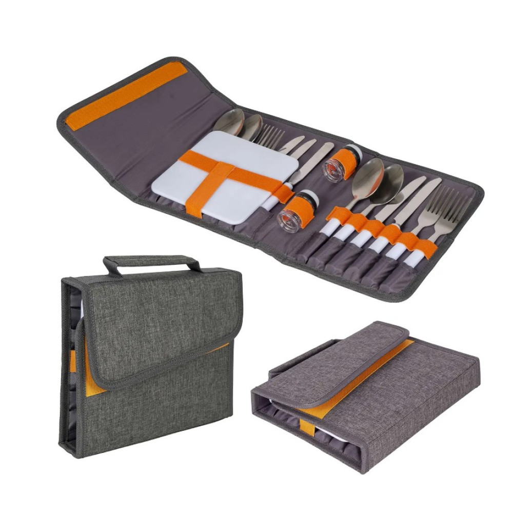Набор столовых приборов Bo-Camp Picnic 16 Pieces 4 Person Grey (7504340) (DAS302025)