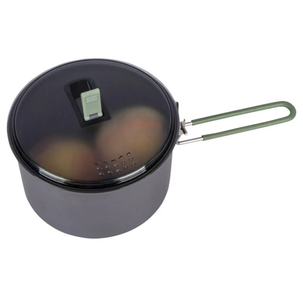 Каструля Bo-Camp Explorer Hard Anodized 1L Grey/Green (2200236) (DAS302115)