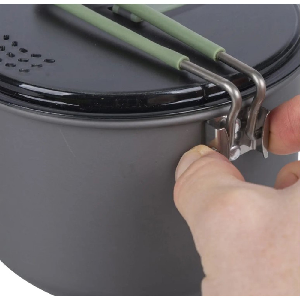 Каструля Bo-Camp Explorer Hard Anodized 1L Grey/Green (2200236) (DAS302115)