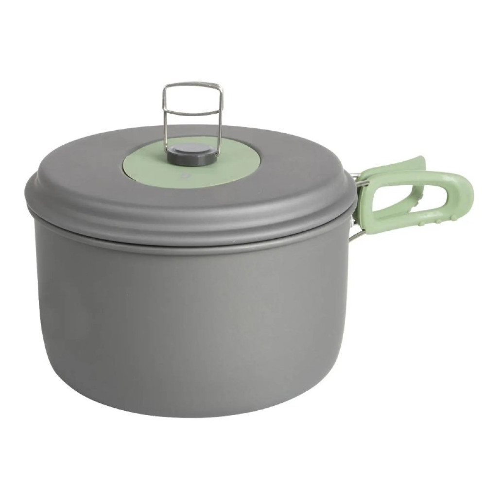 Набір посуду Bo-Camp Explorer XL 4 Pieces Hard Anodized Grey/Green (2200249) (DAS302116)